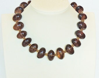 Smoky quartz necklace