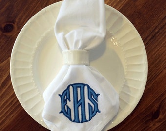 Applique Monogrammed Napkins - Set of Four