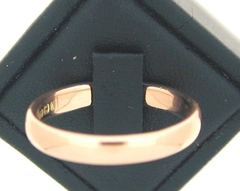 Art Deco 1922 9ct Rose Gold Wedding Band size R