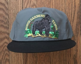 Vintage Busch Gardens Gorilla Snapback Hat Baseball Cap