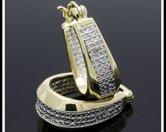 Diamond Accent Hoop Earrings
