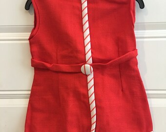 Vintage Red with Stripes Jumper (2T-3T)