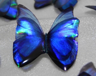 Sparkling small blue iridescent resin butterfly embellishment for art craft,card making , jewelry making, wedding bouquet,fairy garden