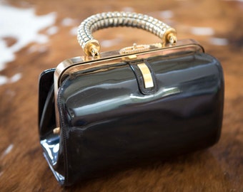MILCH Vintage Patent Leather Handbag