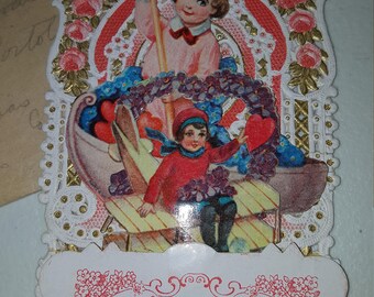 1930's Vintage 3-D Valentine card with original envelope