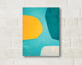 original abstract painting, mid century modern art, original art, abstract wall art, colorful abstract art, large wall art -"Pods No. 3"