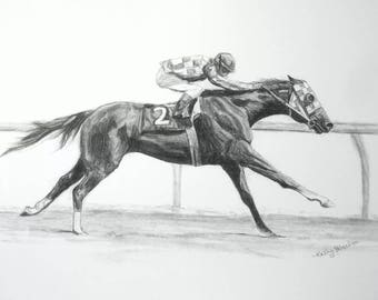 SECRETARIAT Horse Racing Art Print