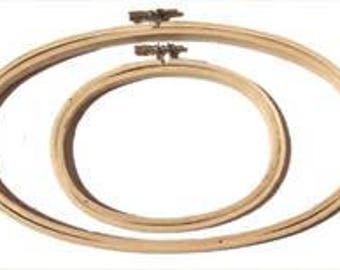 Oval Embroidery Hoops - 3" by 5" / 5" by 9" / 8" by 12" - All 3/8" Depth - Multiple Sizes Available