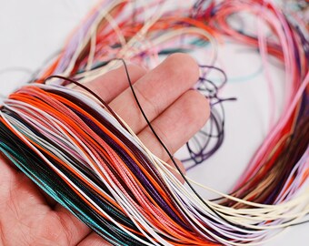 0.7mm Multi-Colored Waxed Leather Macrame Cord Thread Rope DIY Beading String Jewelry Making