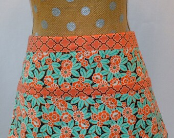 Market Apron - Vendor Apron - Craft Apron - Teacher Apron - Floral Apron - Utility Apron - Waitress Apron - Teacher Gift - Craft Show Apron