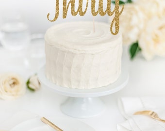 Custom Numbered Birthday Cake Topper - Happy Birthday Cake Topper - Glitter Cake Topper- Handmade Birthday Cake Topper