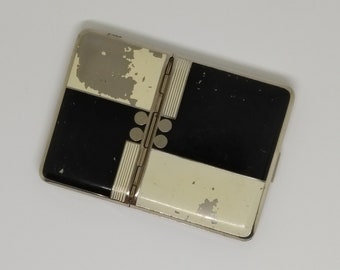 Vintage Richard Hudnut Art Deco Combination Cigarette Case Compact