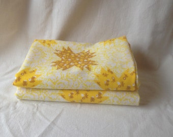 Vintage Pillow Cases Mustard Yellow Patchwork Pillowcases Groovy Retro Bedroom