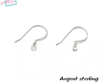 2 Silver 925 earring hooks