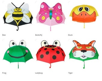 Children's Animal Umbrella, Kids Umbrella, Animal Umbrella, Monogram Umbrella