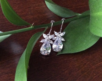 Sterling silver Crystal Earrings