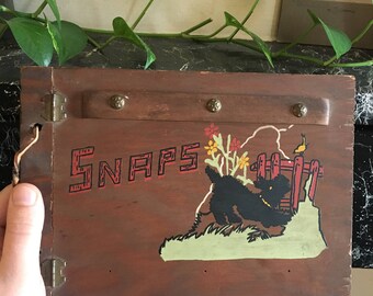 Antique Wooden Photo Album