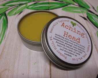 Headache Balm Salve Natural Headache Organic Balm Migraine Sinus Headache Tension Headache Balm Vegan Headache Salve Headache Natural Balm