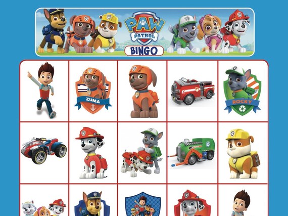 Paw Patrol Bingo Free Printable