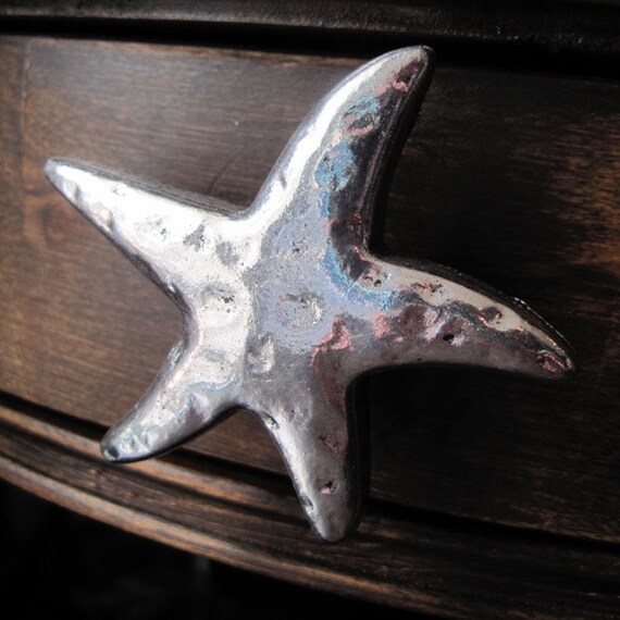 Hammered Starfish Drawer Knobs Starfish Cabinet Knobs