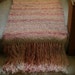Handmade Knit Prayer Shawl w/Fringes/20 X 60 Inches/Lion Brand Parfait Color