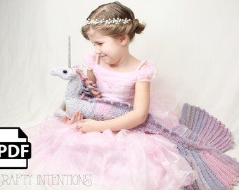 DIGITAL PDF Mermaid Unicorn Mermicorn Hippocampus Crochet Digital Pattern