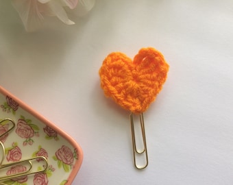 Crochet Heart Planner Clip - Bookmark - Planner Accessories