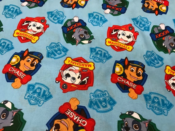 Nick Jr. Paw Patrol Fabric featuring Marshall & many more characters ...