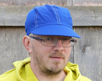 Jahrgang sowjetischen Cap blau Baumwolle Hut Herren Unisex: Cap NOS