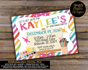 Art Party Invitation - Paint Party Invitation