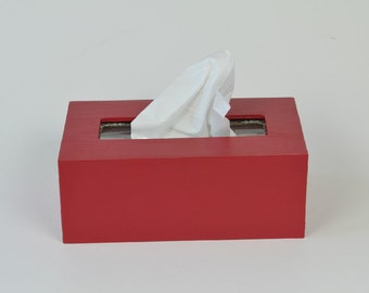 Large Kleenex Box Cover (DARK color selection) / Large Tissue Box Holder (Wooden)