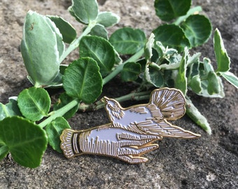 Bird In Hand(gray & gold)