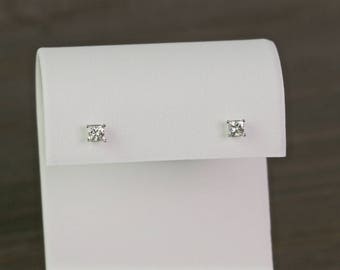 Princess cut diamond earrings
