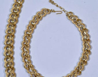 Vintage Trifari Choker Necklace and Bracelet Set
