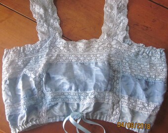 Antique Edwardian Lace Camisole,Corset cover, CAMI, Downton Abbey, Something Blue,Antique Camisole,Edwardian,Edwardian fashion
