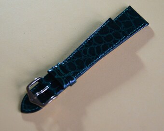 Brand HIRSCH leather "crocograin" 20 mm watch strap