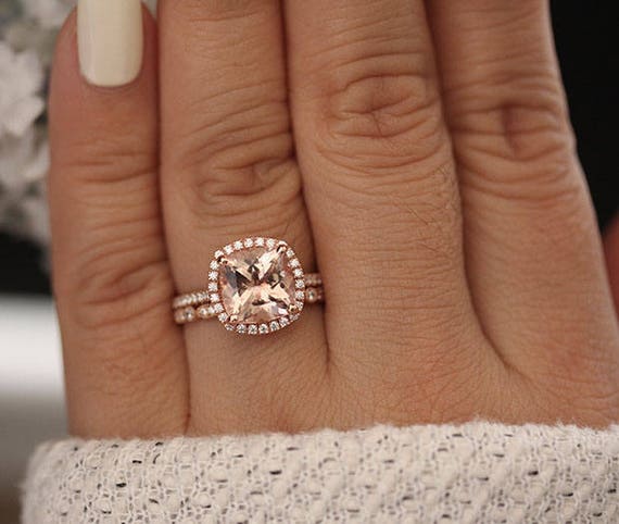  Engagement  Ring  Morganite Low Cost  Ring  Morganite Affordable 