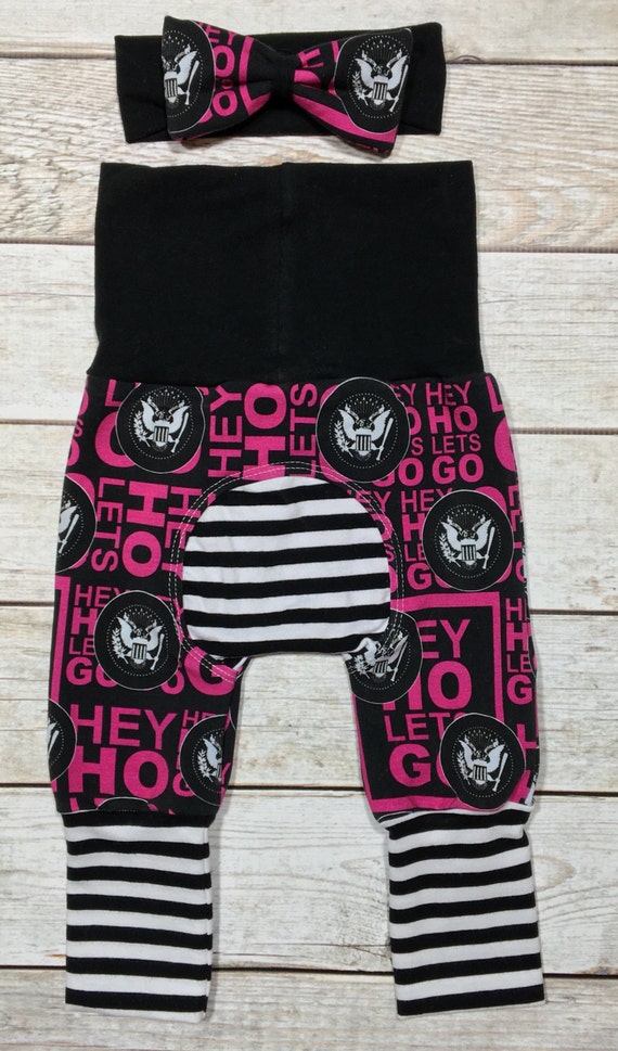 Girls Grow With Me Pants Ramones music Baby girl pants Baby