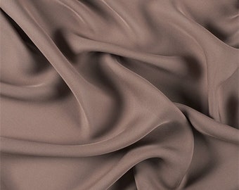 Latte Silk Double Georgette, Fabric By The Yard