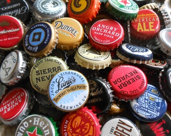 50 Beer Caps,Beer craft, Assorted Beer, Bulk Beer Caps, Upcycle, Beer Bottle Caps, Craft Beer