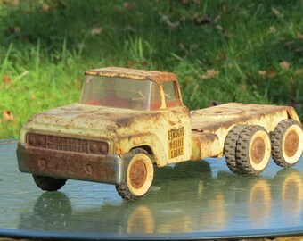 Rusty Toy Truck Vintage Structo Mobile Crane Truck