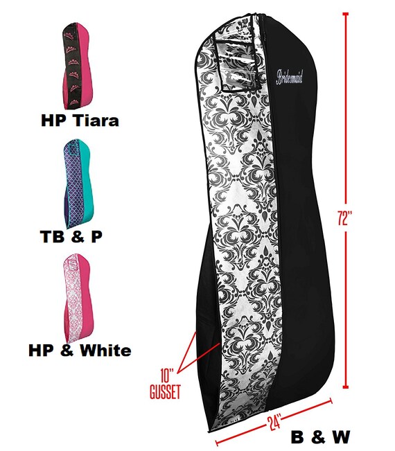 Personalized Gusseted patterned Garment Bag For Prom Dresses