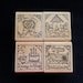 Rubber Stamps - Thank you - Thinking of You- For You - Happy Birthday - WM rubber stamp (set of 4)