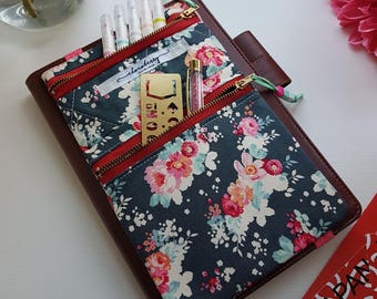 Quilted Pencil case with double zip.