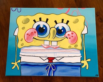 Spongebob painting | Etsy