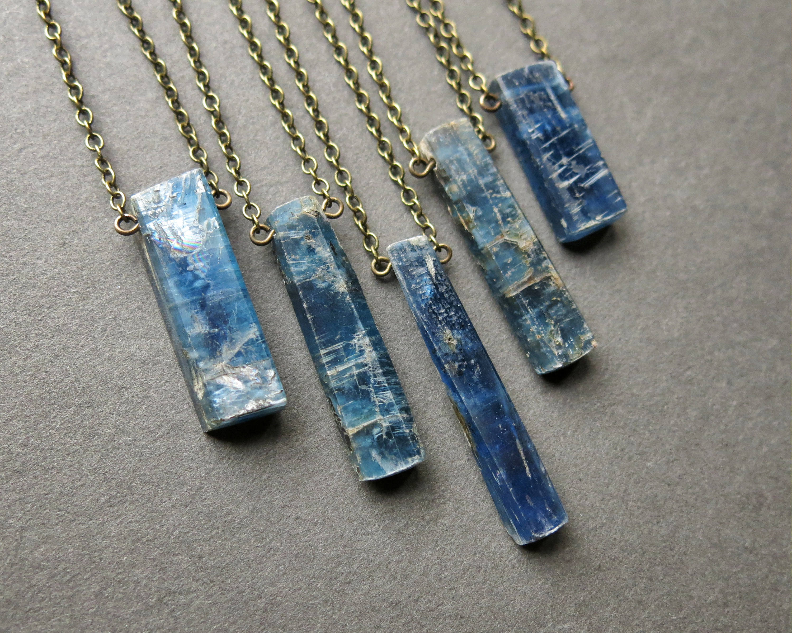 Kyanite stone necklace Clearance