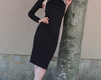 Black Dress /Dress mod BILQNA / One Shoulder Dress / Little Black Dress / Pencil Dress / Prom Dress / Party Dress