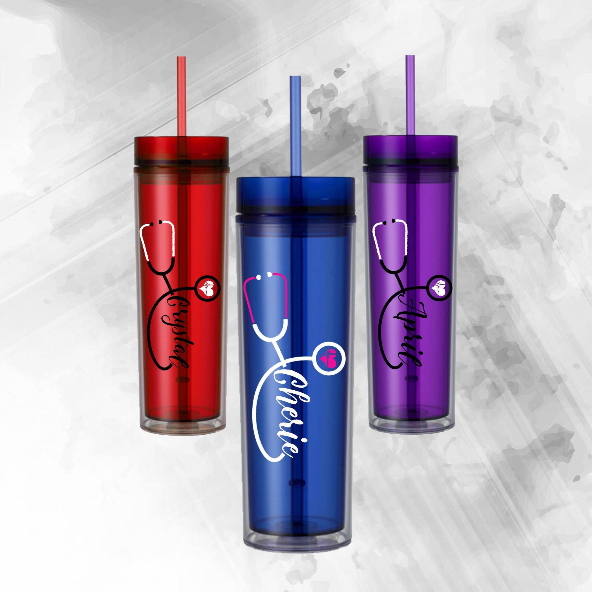 Nurse Tumbler Skinny Tumbler with nurse decal Nurse