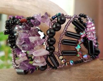Free Form Peyote stitch beaded bracelet
