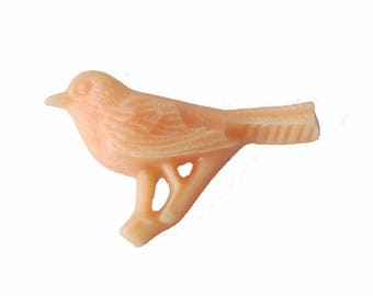 1 x Cabochon resin bird 42x25mm fishing